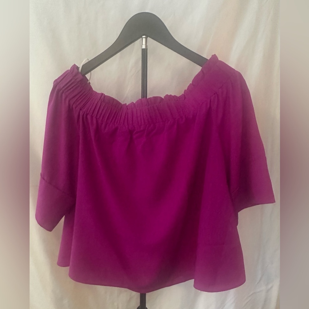 RACHEL Rachel Roy Fuchsia Off-Shoulder Blouse